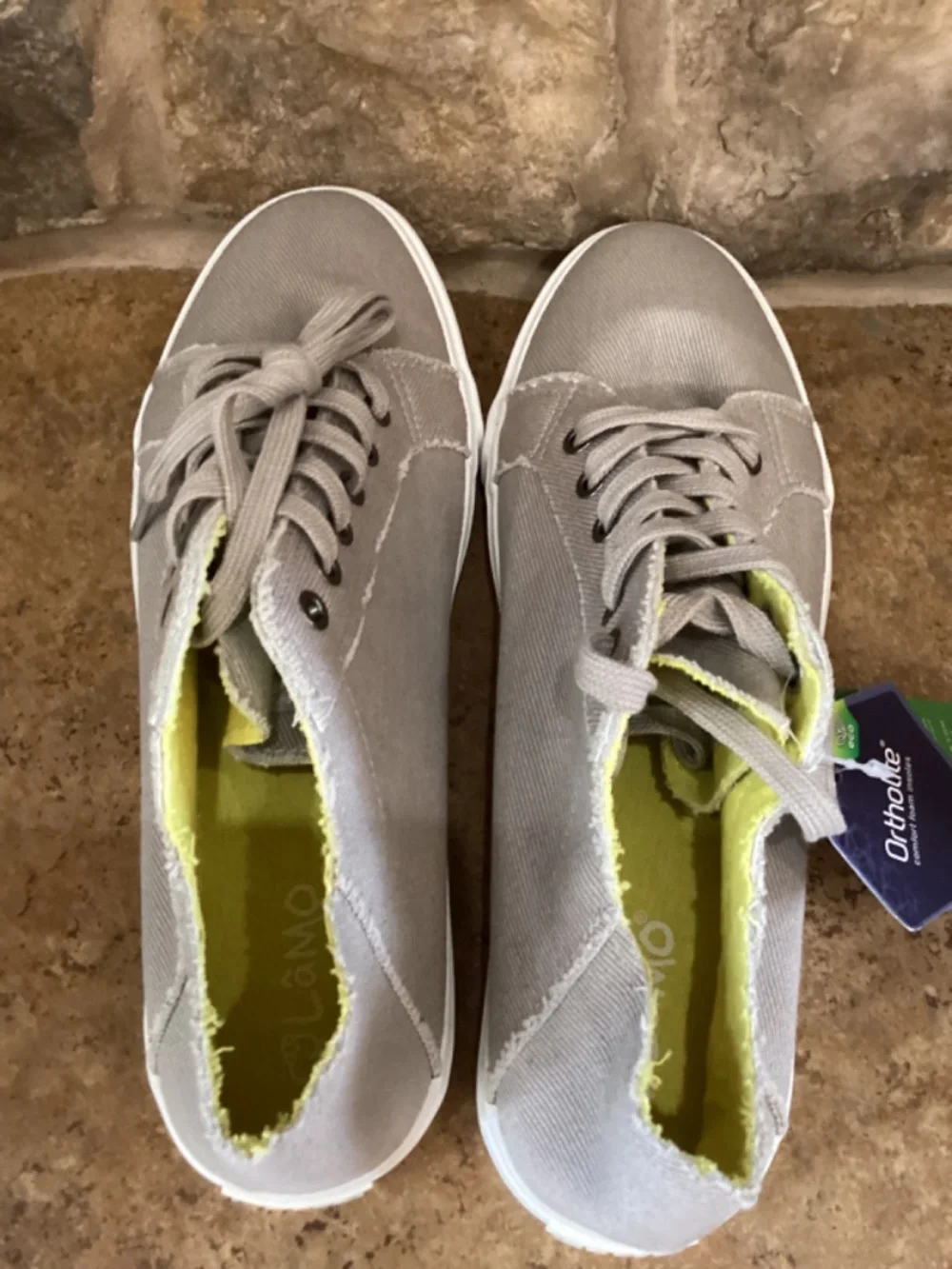 Lamo Vita 2 Womens Sneakers Size 11‎ Washed Gray New In Box Fabric Lace Up